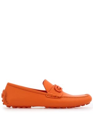 Ferragamo Gancini leather loafers - Orange