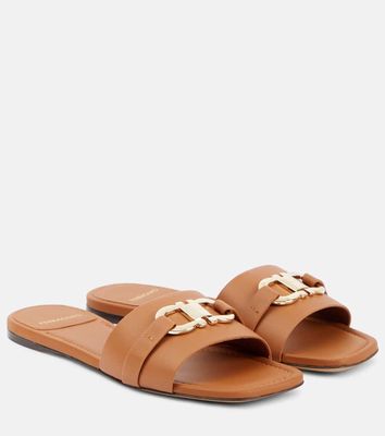 Ferragamo Gancini leather sandals