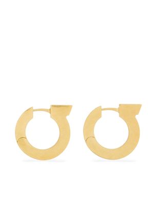 Ferragamo Gancini logo-engraved earrings - Gold