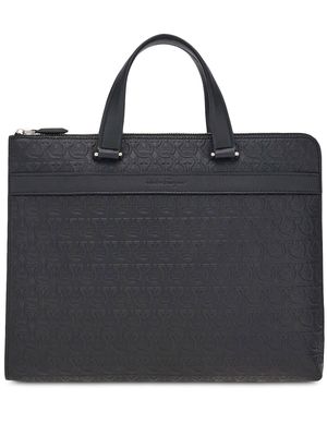 Ferragamo Gancini-pattern laptop case - Black
