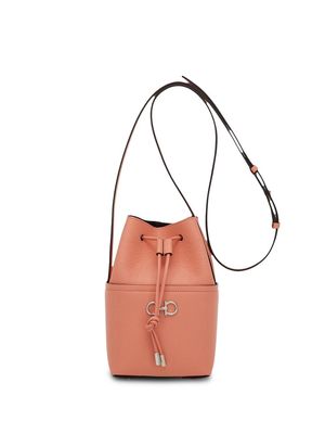 Ferragamo Gancini-plaque leather satchel bag - Pink