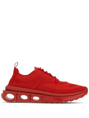 Ferragamo Gancini-plaque low-top sneakers - Red