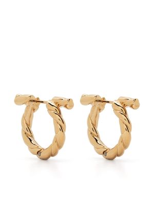 Ferragamo Gancini-plaque polished-finish earrings - Gold