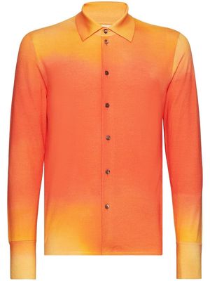 Ferragamo gradient-effect button-up shirt - Orange