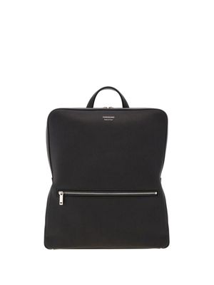 Ferragamo grained leather backpack - Black