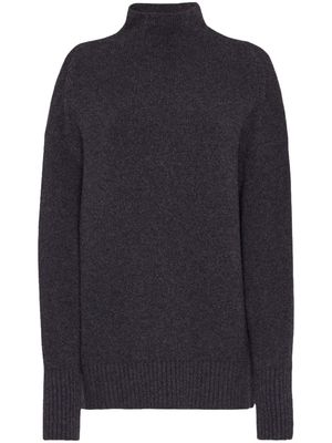 Ferragamo high-neck cashmere-blend jumper - Grey