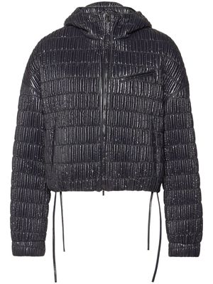 Ferragamo high-shine quilted bomber jacket - Black
