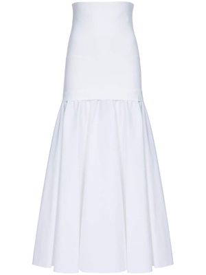 Ferragamo high-waisted panelled midi skirt - White