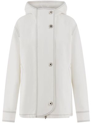 Ferragamo hooded cotton jacket - White