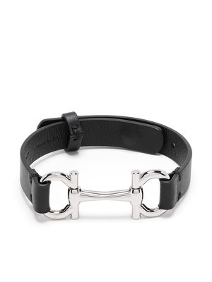 Ferragamo horsebit detail adjustable bracelet - Black