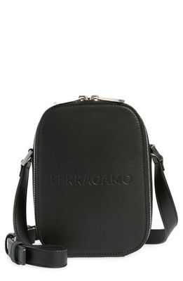 FERRAGAMO Items Leather Crossbody Bag in Nero