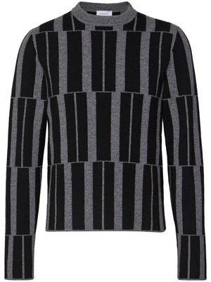 Ferragamo jacquard cashmere jumper - Black