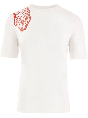 Ferragamo jaguar-print T-shirt - White