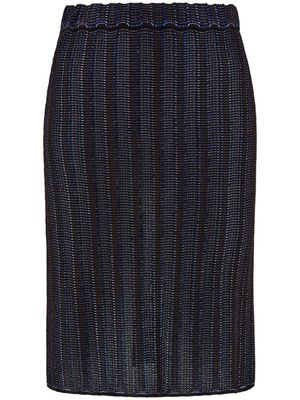 Ferragamo knitted micro-jacquard miniskirt - Brown