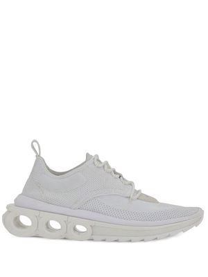 Ferragamo knitted running sneakers - White
