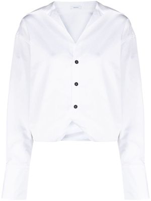 Ferragamo knot-detail cotton shirt - White