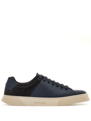Ferragamo lace-up leather sneakers - Grey