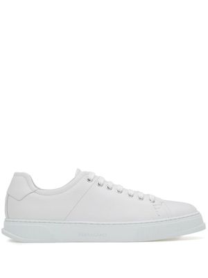 Ferragamo lace-up leather sneakers - White