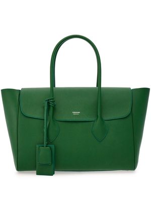 Ferragamo large leather tote bag - Green