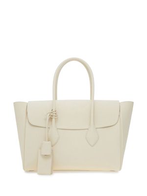 Ferragamo large leather tote bag - White