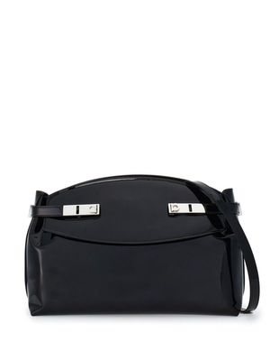 Ferragamo Large Pouch leather clutch bag - Black