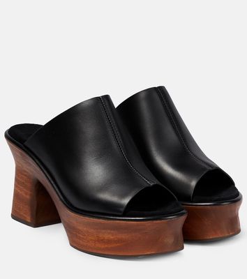 Ferragamo Leather wedge sandals