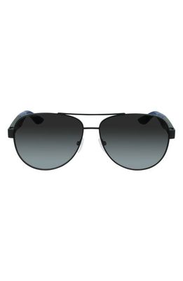 FERRAGAMO Lifestyle 61mm Aviator Sunglasses in Matte Black