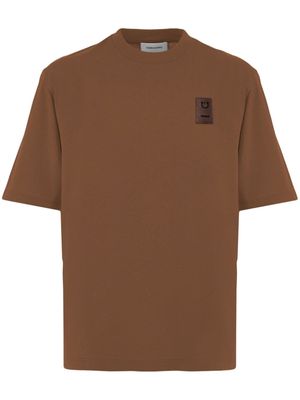 Ferragamo logo-appliqué cotton T-shirt - Brown