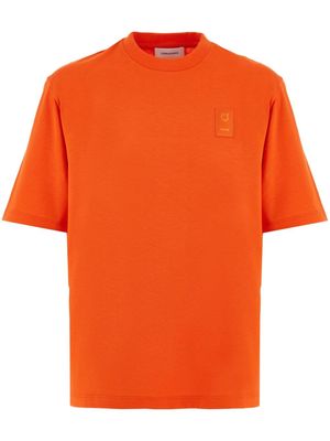 Ferragamo logo-appliqué cotton T-shirt - Orange