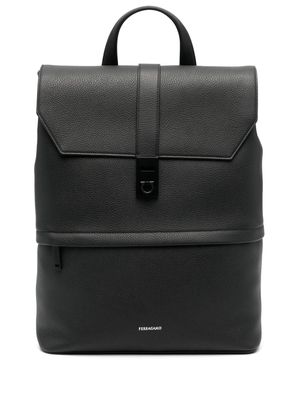 Ferragamo logo-debossed leather backpack - Black