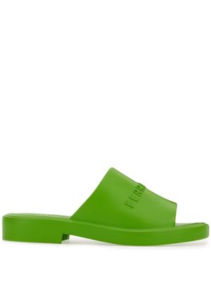 Ferragamo logo-debossed sandals - Green