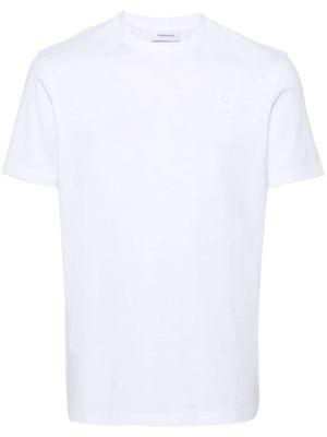 Ferragamo logo-patch cotton T-shirt - White