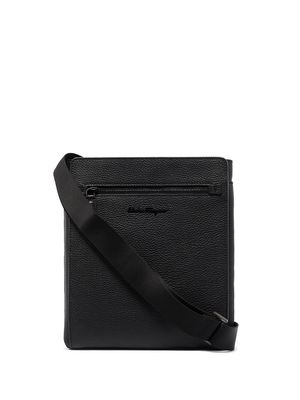 Ferragamo logo plaque crossbody bag - Black