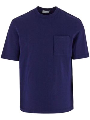 Ferragamo logo-print cotton T-shirt - Blue