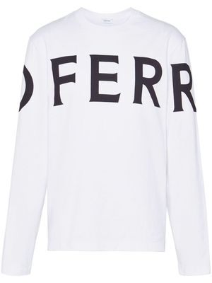 Ferragamo logo-print cotton T-shirt - White/Black