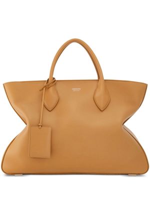 Ferragamo logo-print leather tote bag - Neutrals