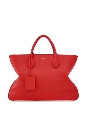 Ferragamo logo-stamp leather tote bag - Red