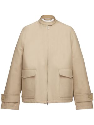 Ferragamo long-sleeve gabardine jacket - Neutrals