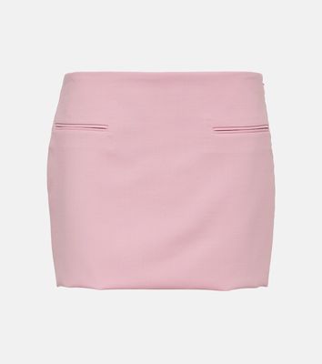 Ferragamo Low-rise wool miniskirt