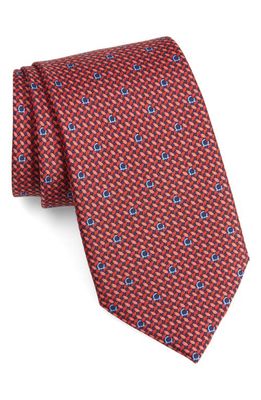 FERRAGAMO Maglia Silk Tie in Blu/Rosso