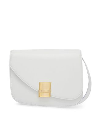 Ferragamo medium Fiamma leather crossbody bag - White
