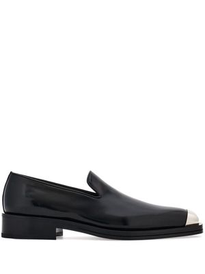 Ferragamo metal-toecap leather loafers - Black
