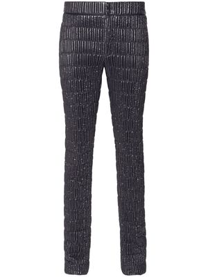 Ferragamo metallic-finish padded trousers - Black