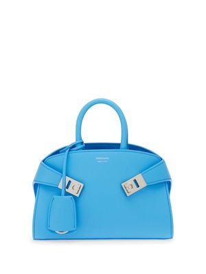 Ferragamo mini Hug leather tote bag - Blue