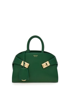 Ferragamo mini Hug leather tote bag - Green