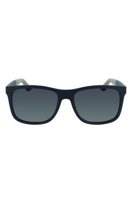 FERRAGAMO New Italian Lifestyle 55mm Rectangular Sunglasses in Blue