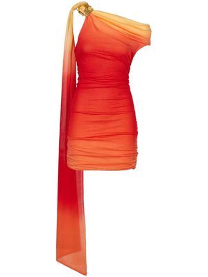 Ferragamo one-shoulder ruched minidress - Orange