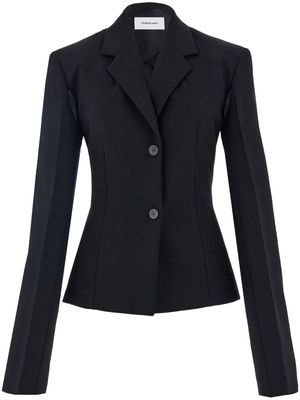 Ferragamo open-sleeves wool-blend blazer - Black