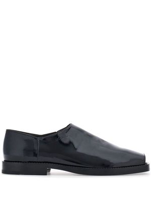 Ferragamo open-toe leather loafers - Black