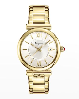 Ferragamo Ora Gold-Tone Bracelet Watch, 40mm